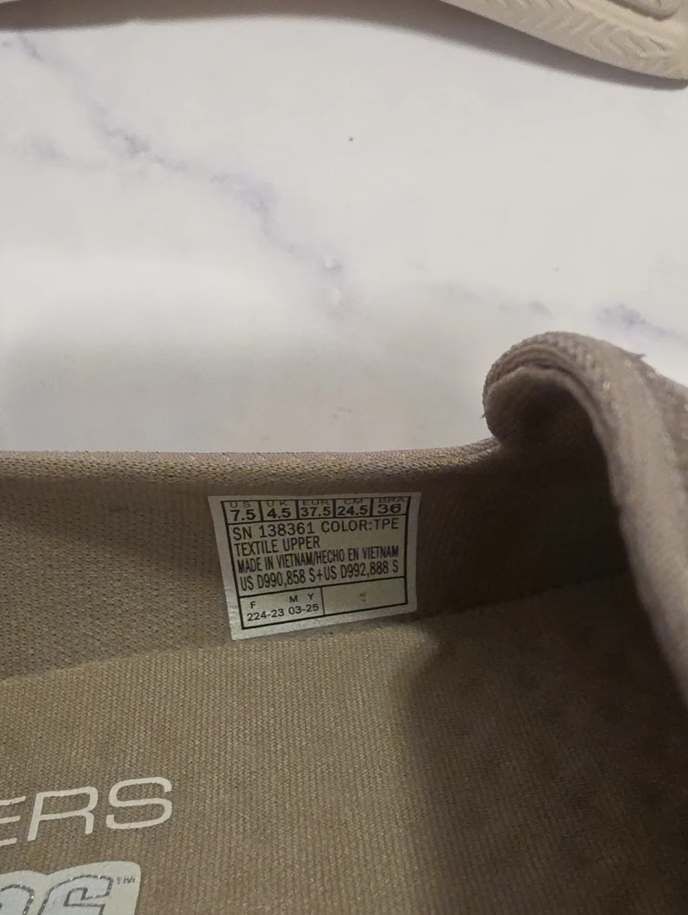 Skechers Slip-On Casual Shoes  in Taupe Air Cooled  Goga Mat Brand New